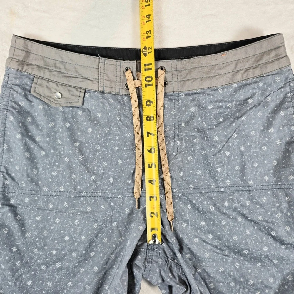 Howler Brothers Bros Blue Stretch Vaquero Swim Trunks Board Shorts Men's Size 34